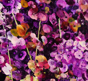 Valse pourpre - Peinture florale abstraite vibrante aux tons violets