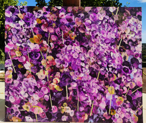 Valse pourpre - Peinture florale abstraite vibrante aux tons violets