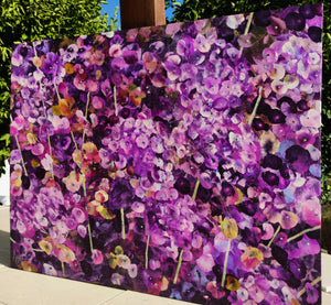 Valse pourpre - Peinture florale abstraite vibrante aux tons violets