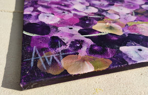 Valse pourpre - Peinture florale abstraite vibrante aux tons violets