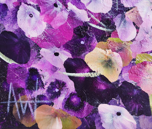 Valse pourpre - Peinture florale abstraite vibrante aux tons violets
