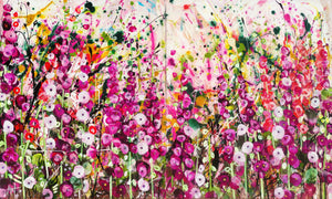 Petal Hullabaloo – Large Expressionist Floral Painting