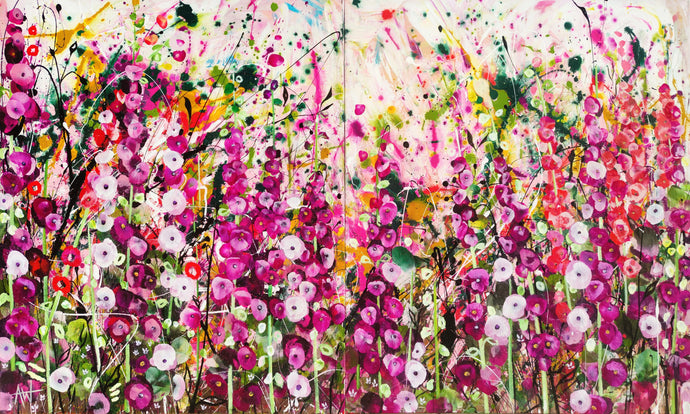 Petal Hullabaloo – Large Expressionist Floral Painting