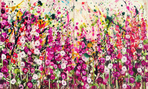 Petal Hullabaloo – Large Expressionist Floral Painting