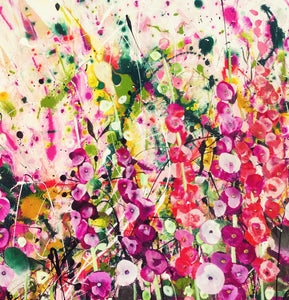 Petal Hullabaloo – Large Expressionist Floral Painting