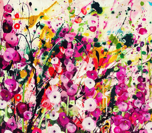 Petal Hullabaloo – Large Expressionist Floral Painting