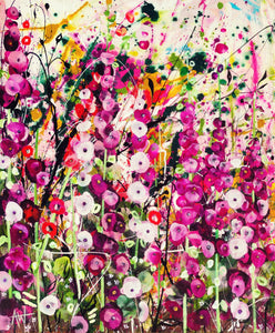 Petal Hullabaloo – Large Expressionist Floral Painting