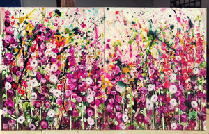 Petal Hullabaloo – Large Expressionist Floral Painting