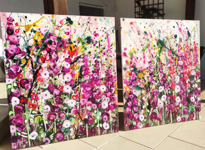 Petal Hullabaloo – Large Expressionist Floral Painting