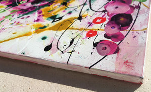 Petal Hullabaloo – Large Expressionist Floral Painting