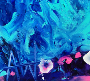 天竺葵之悦 - 抽象白色花卉艺术作品