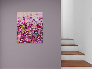 Garden Rhapsody #2 - Expressive Abstract Floral Landscape