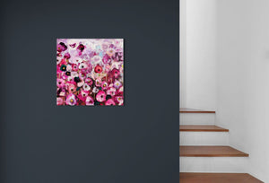 Crimson Blooms - Vibrant Floral Landscape