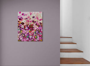 Garden Rhapsody #1 - Expressive Abstract Floral Landscape