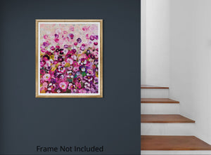 Garden Rhapsody #2 - Expressive Abstract Floral Landscape