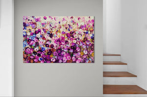 Petals on a Spring Zephyr – Abstract Floral Oil Landscape