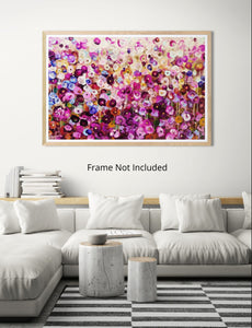 Petals on a Spring Zephyr – Abstract Floral Oil Landscape