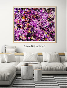 Valse pourpre - Peinture florale abstraite vibrante aux tons violets