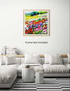 Fields of Joy - Vibrant Wildflower Meadow Landscape