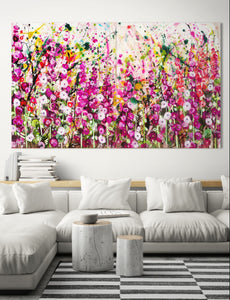 Petal Hullabaloo – Large Expressionist Floral Painting