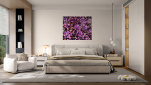 Valse pourpre - Peinture florale abstraite vibrante aux tons violets