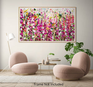 Petal Hullabaloo – Large Expressionist Floral Painting