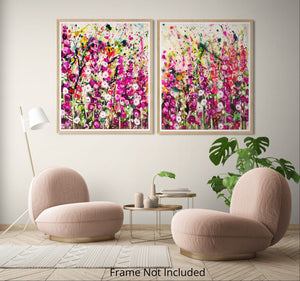 Petal Hullabaloo – Large Expressionist Floral Painting