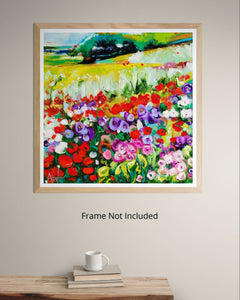 Fields of Joy - Vibrant Wildflower Meadow Landscape
