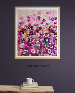 Garden Rhapsody #2 - Expressive Abstract Floral Landscape