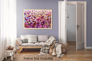 Petals on a Spring Zephyr – Abstract Floral Oil Landscape