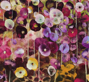 Garden Whispers - Large Textured Floral Abstract Landscape