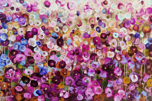 Petals on a Spring Zephyr – Abstract Floral Oil Landscape