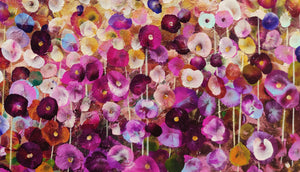 Petals on a Spring Zephyr – Abstract Floral Oil Landscape