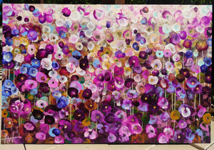 Petals on a Spring Zephyr – Abstract Floral Oil Landscape