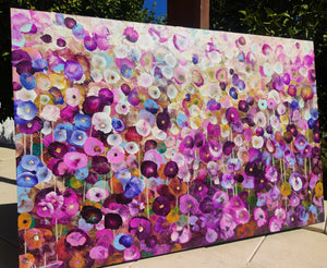 Petals on a Spring Zephyr – Abstract Floral Oil Landscape