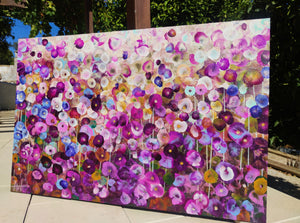 Petals on a Spring Zephyr – Abstract Floral Oil Landscape