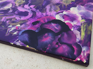 Violet Drift - Abstract Hydrangea Floral Painting