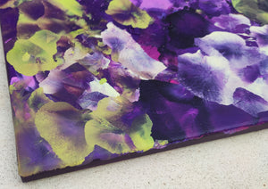 Violet Drift - Abstract Hydrangea Floral Painting