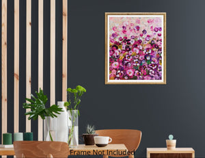 Garden Rhapsody #2 - Expressive Abstract Floral Landscape