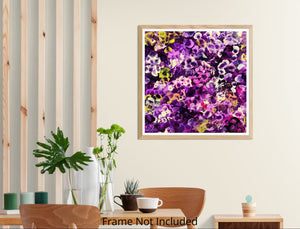 紫罗兰漂流 - 抽象绣球花绘画