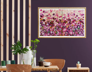 Garden Rhapsody - Diptych abstract Floral