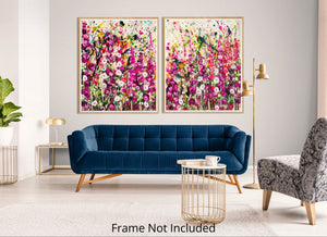 Petal Hullabaloo – Large Expressionist Floral Painting