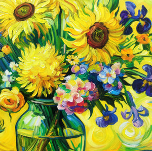 Sonnenstrahl-Bouquet - Gelbes Blumenbild