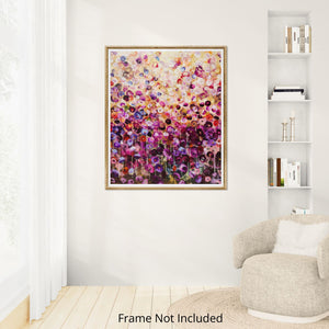 Bloomlight - Vibrant Abstract Floral Painting in Warm Tones
