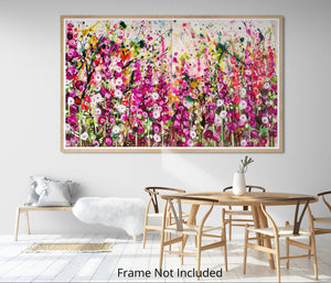 Petal Hullabaloo – Large Expressionist Floral Painting
