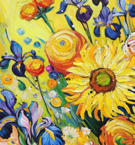 Sunshine Rush - Sonnenblumen-Gemälde