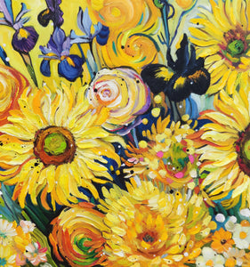 Sunshine Rush - Sonnenblumen-Gemälde
