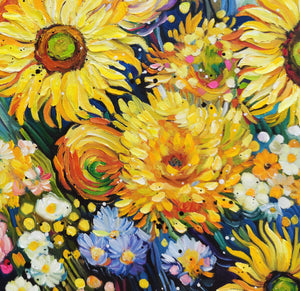 Sunshine Rush - Sonnenblumen-Gemälde