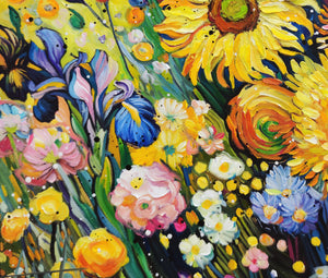 Sunshine Rush - Sonnenblumen-Gemälde