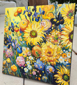 Sunshine Rush - Sonnenblumen-Gemälde